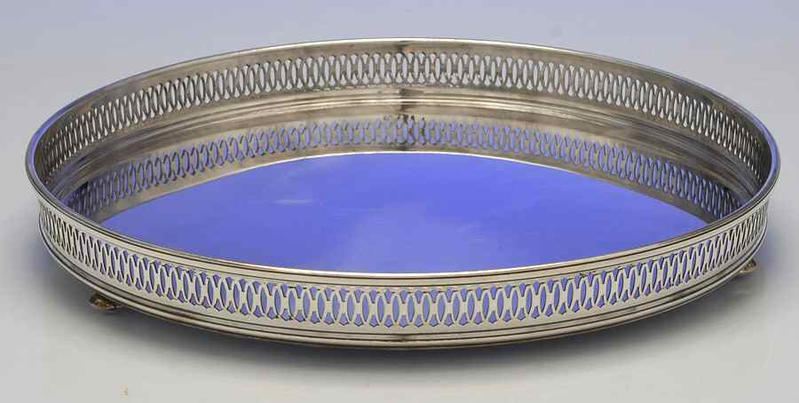 G12P (Sterling, Hollowware) 12" Gallery Tray by Tuttle-1