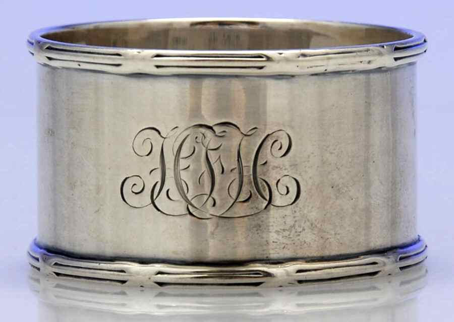 3191 (Sterling, Hollowware) Monogram Napkin Ring by Tiffany & CO SILVER-1