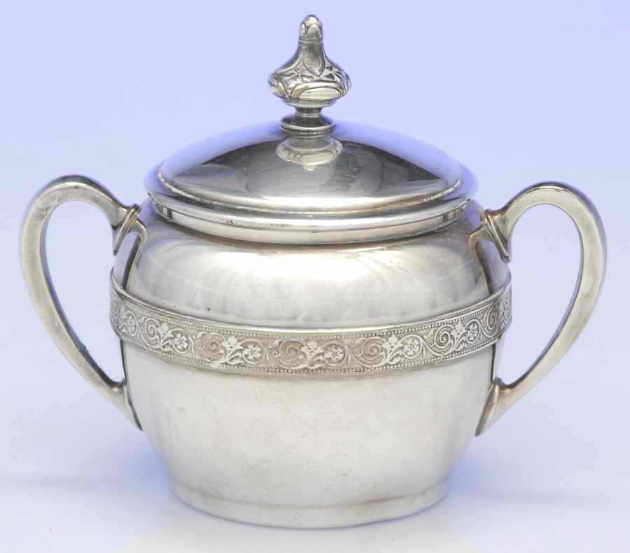 9330 (Silverplate, Hollowware) Plated Mini Sugar Bowl by Tiffany & CO SILVER-1