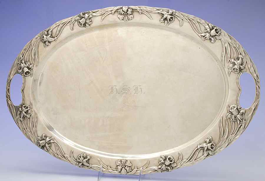 7613 (Sterling, Hollowware) Large Waiter Tray by Towle Silver-1