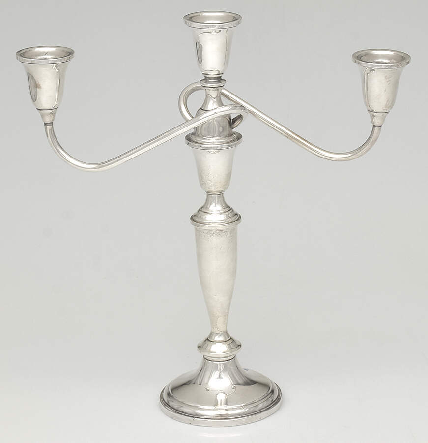 730 (Sterling, Hollowware) Weighted 3 Light Candelabra by Towle Silver-1