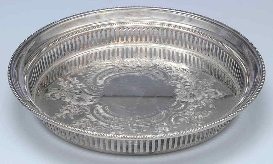 6680 (Silverplate, Hollowware) 12" Gallery Tray by Towle Silver-1