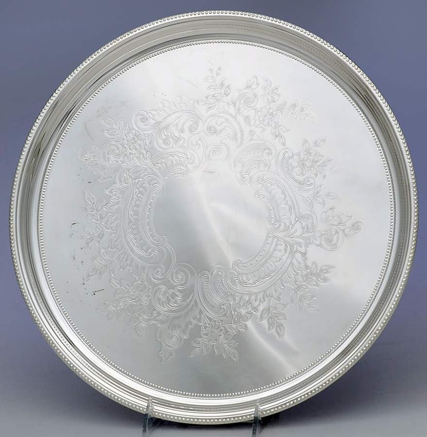 6680 (Silverplate, Hollowware) 14" Round Tray by Towle Silver-1
