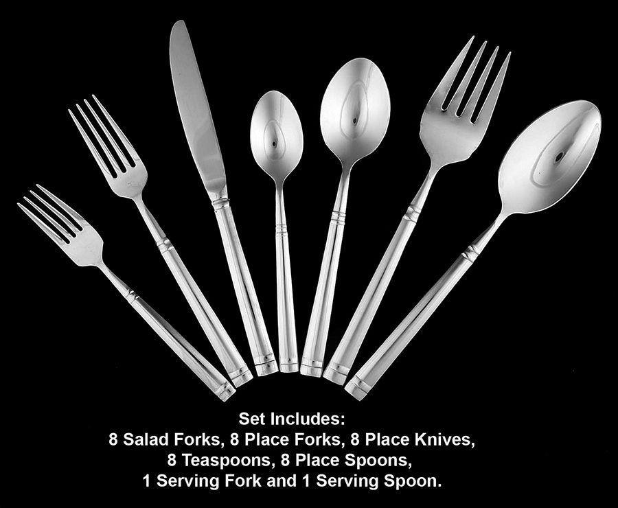Stephanie (Stainless) 42 Piece Set by Towle Silver-1