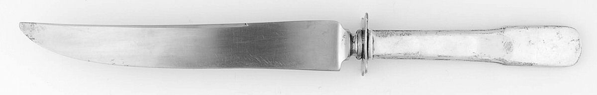 Colonial Fiddle (Sterling, 1974) Small Steak Carving Knife with Stainless Blade by Tuttle-1