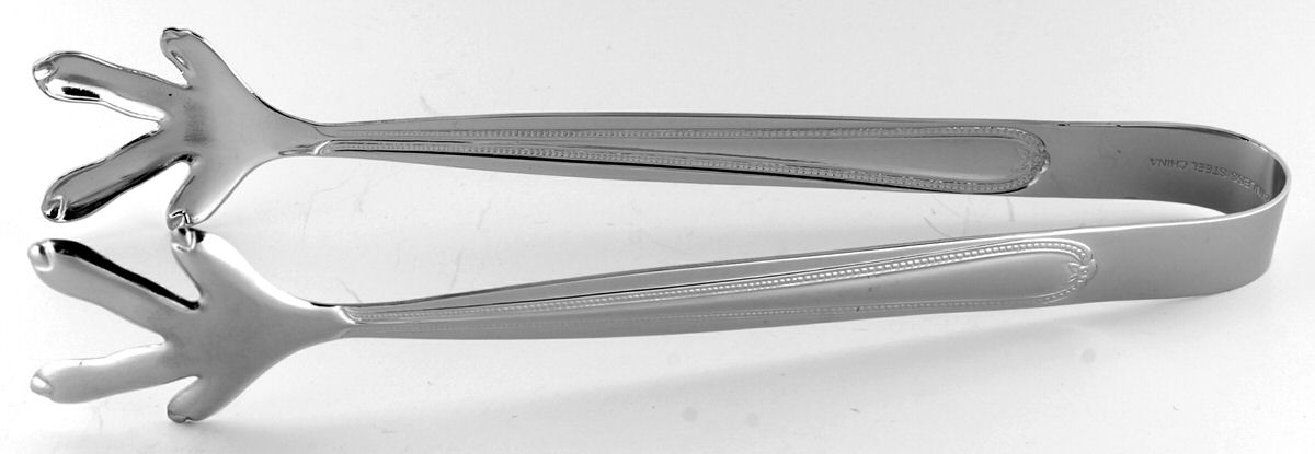 Old World Bead-Round Tip (Stainless) Large Ice Serving Tongs by Temp-Tations-1