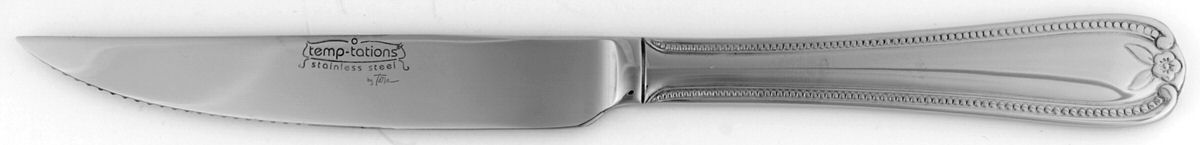 Old World Bead-Round Tip (Stainless) Individual Solid Handle Steak Knife by Temp-Tations-1