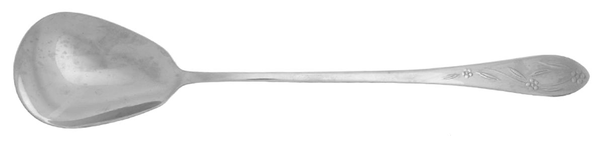 Old World Floral-Round Tip (Stainless) Oversize Solid Salad Serving Spoon by Temp-Tations-1