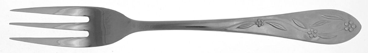 Old World Floral-Round Tip (Stainless) Solid Serving Fork by Temp-Tations-1