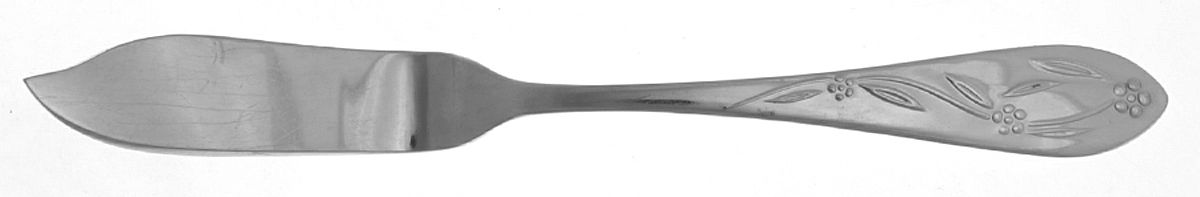 Old World Floral-Round Tip (Stainless) Flat Handle Master Butter Knife by Temp-Tations-1