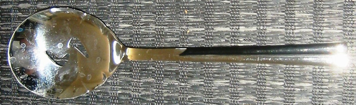 Duet (Black Accent) Pierced Tablespoon (Serving Spoon) by Towle Silver-1