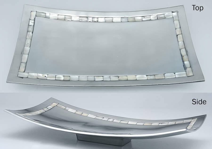 Mother of Pearl (Aluminum, Hollowware) 16" Rectangular Tray by Towle Silver-1