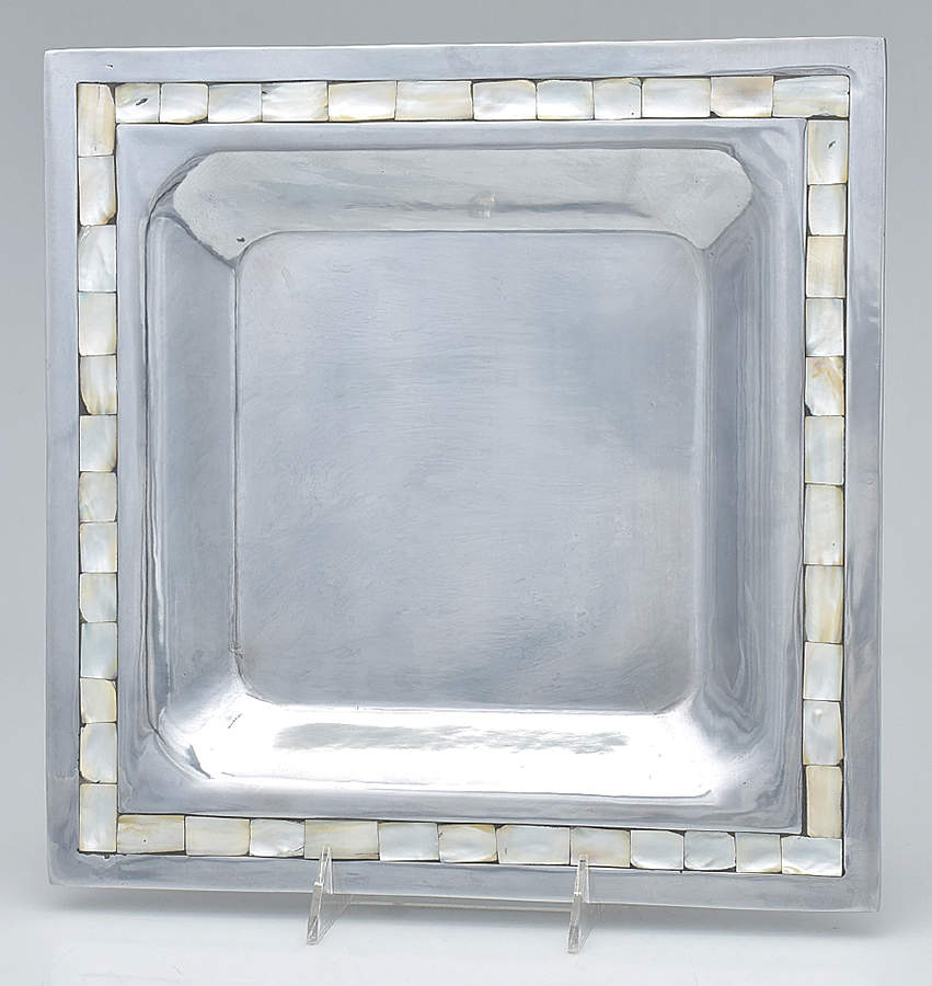 Mother of Pearl (Aluminum, Hollowware) 12" Square Tray by Towle Silver-1