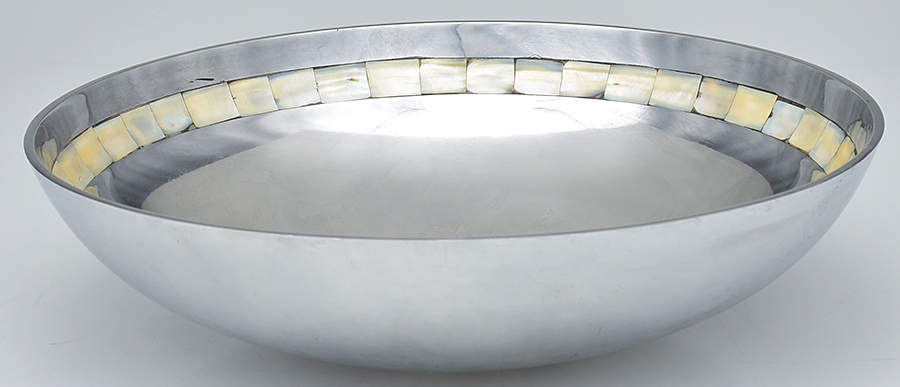Mother of Pearl (Aluminum, Hollowware) 13" Salad Serving Bowl by Towle Silver-1