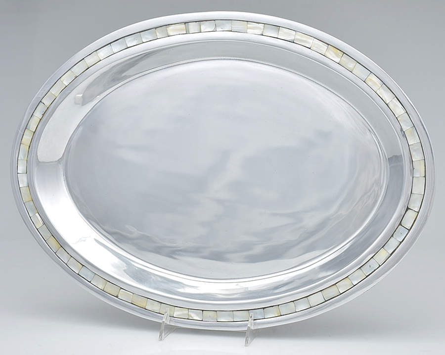 Mother of Pearl (Aluminum, Hollowware) 18" Oval Serving Platter by Towle Silver-1