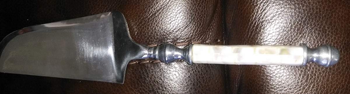 Mother of Pearl (Aluminum, Hollowware) Pie & Cake Server with Stainless Blade by Towle Silver-1