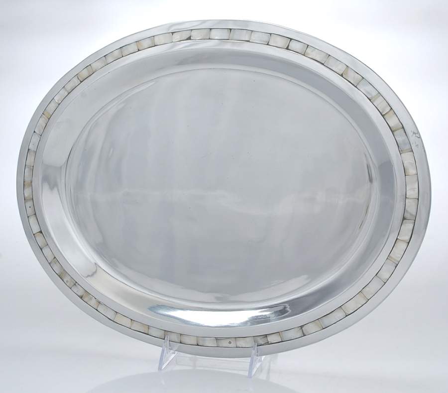 Mother of Pearl (Aluminum, Hollowware) 17" Oval Serving Platter by Towle Silver-1
