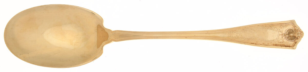 Winthrop (Strl, Gold Vermeil, 1909, No Monograms) Solid Salad Serving Spoon by Tiffany & CO SILVER-1