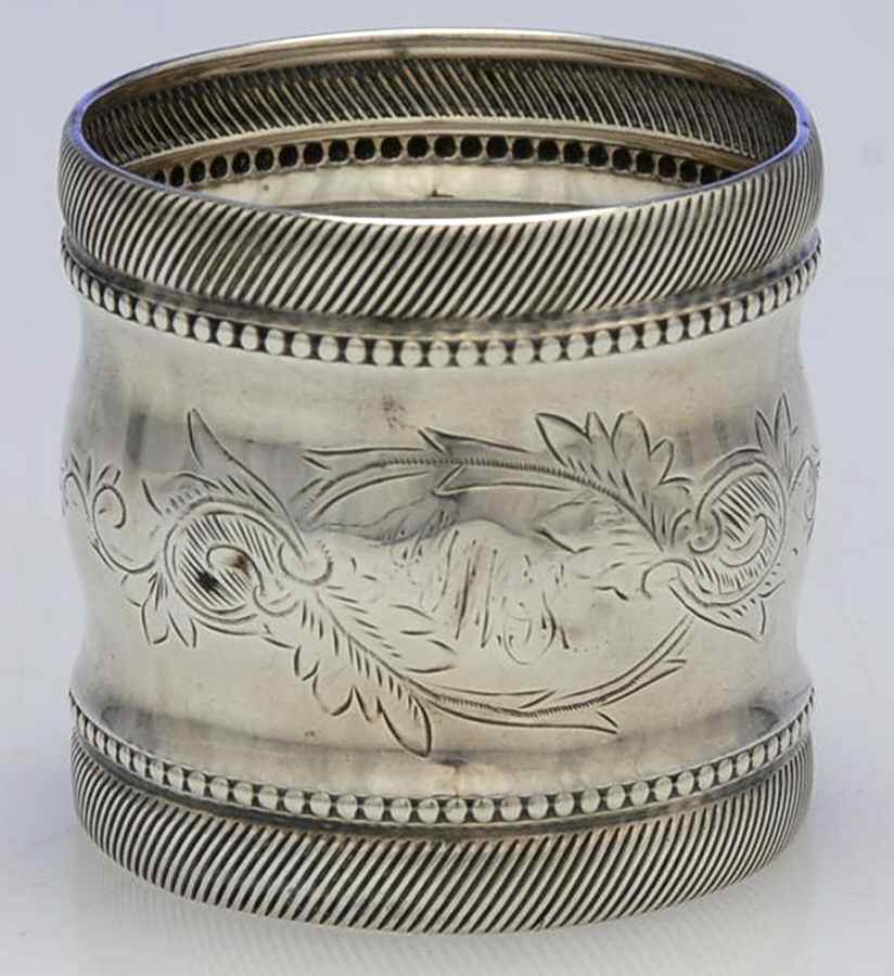 524 (Sterling, Hollowware) Monogram Napkin Ring by Towle Silver-1