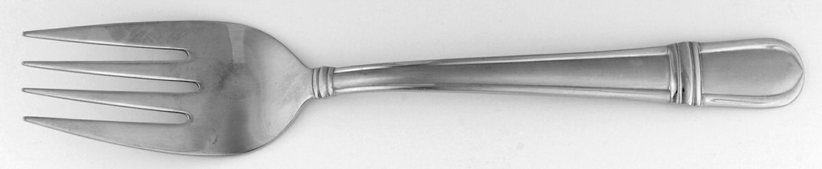 Ariel-Frosted (Stainless) Medium Solid Cold Meat Serving Fork by Towle Silver-1