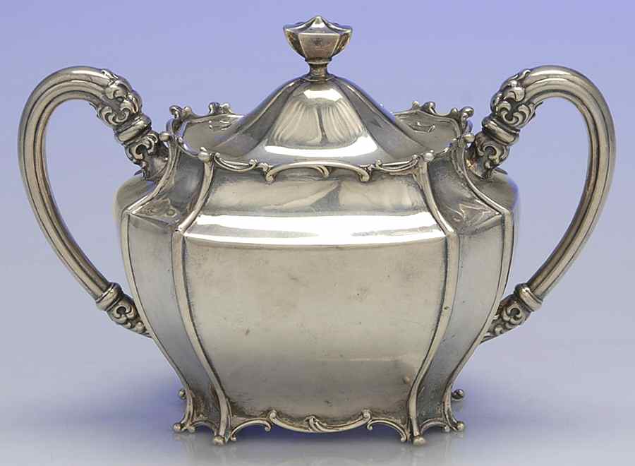 7604 (Sterling, Hollowware) Sugar Bowl & Lid by Towle Silver-1