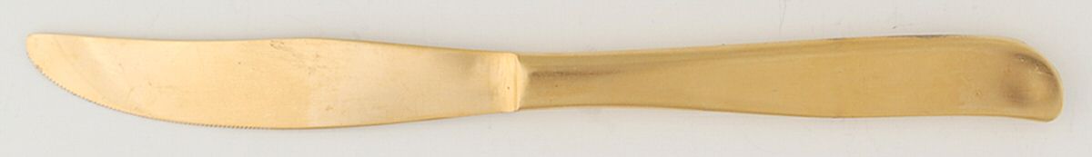 Gold Mark VII (Gold Electroplate) Modern Solid Knife by Towle Silver-1