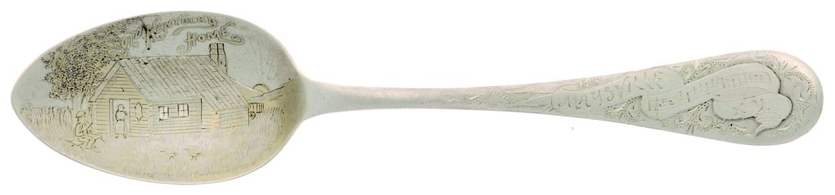 States & Cities Souvenir Spoons(Sterling) Kentucky Teaspoon by Towle Silver-1