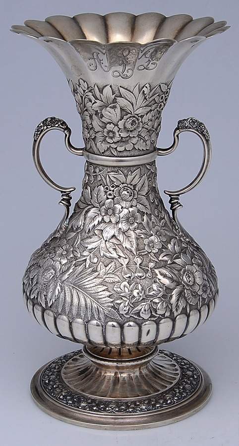 Repousse (Sterling, Hollowware) 2 Handled Vase by Tiffany & CO SILVER-1