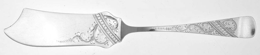 Scroll (Sterling) Flat Handle Bright Cut Master Butter by Towle Silver-1