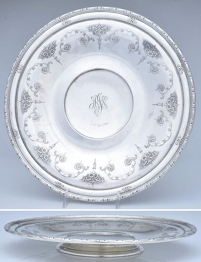 93420 (Sterling, Hollowware) 14" Round Footed Tray by Towle Silver-1