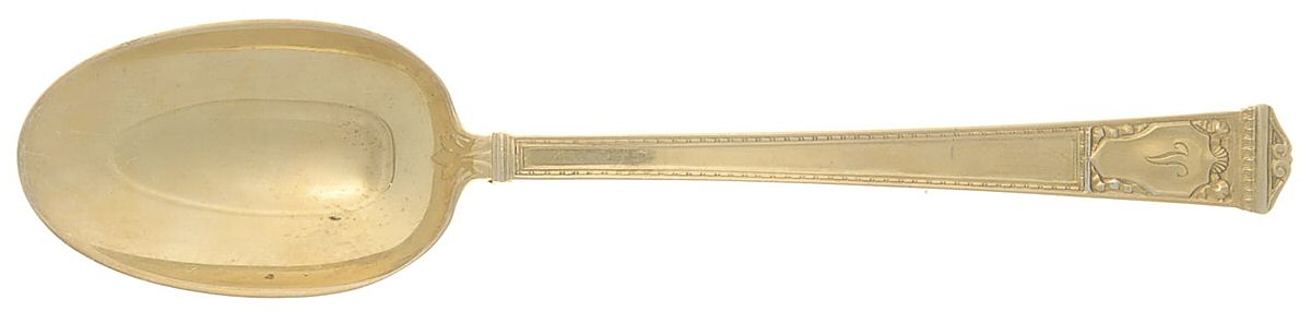 San Lorenzo Gold (Sterling, Gold Vermeil) Place/Oval Soup Spoon by Tiffany & CO SILVER-1