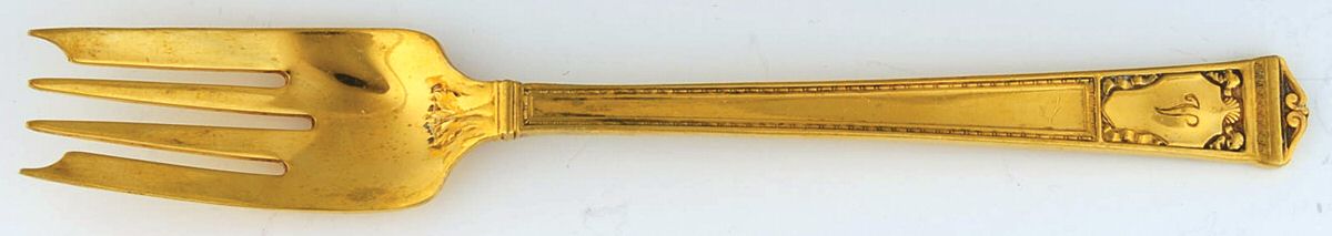 San Lorenzo Gold (Sterling, Gold Vermeil) Individual Salad Fork by Tiffany & CO SILVER-1