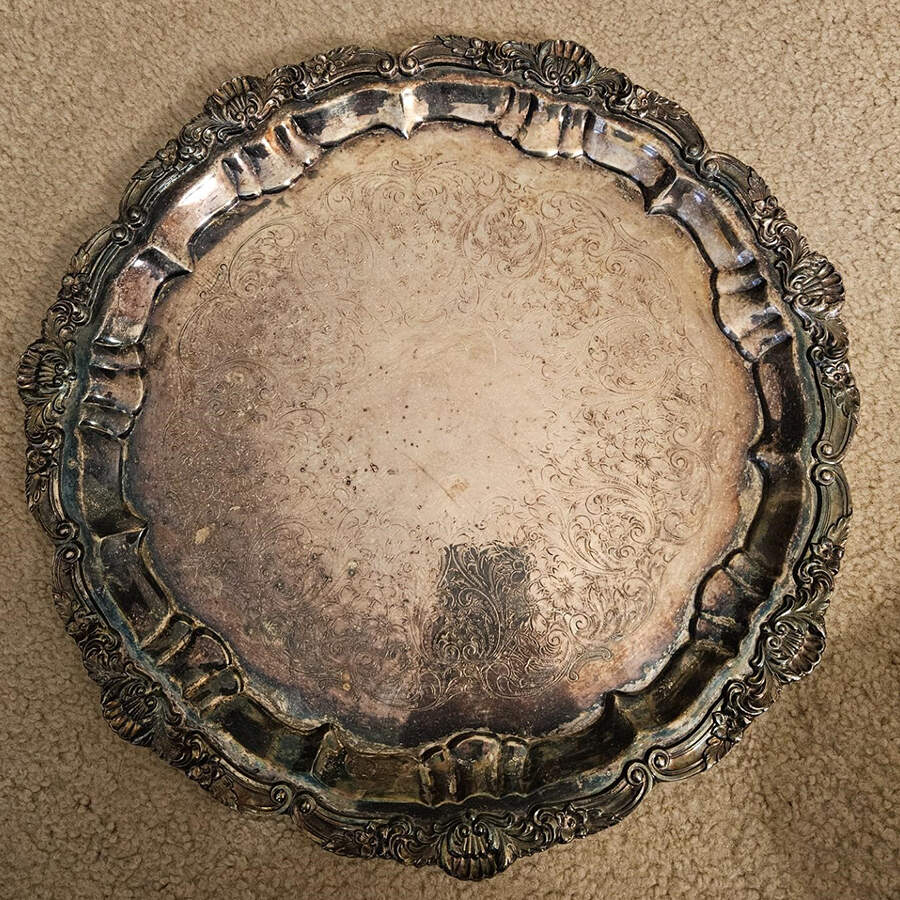 4376 (Silverplate, Hollowware) 16" Round Tray by Towle Silver-1