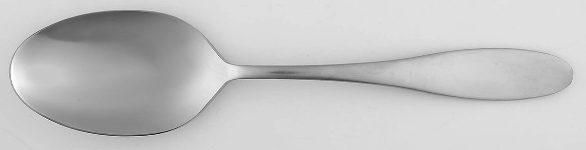 Satin Petal (Stainless) Tablespoon (Serving Spoon) by Towle Silver-1