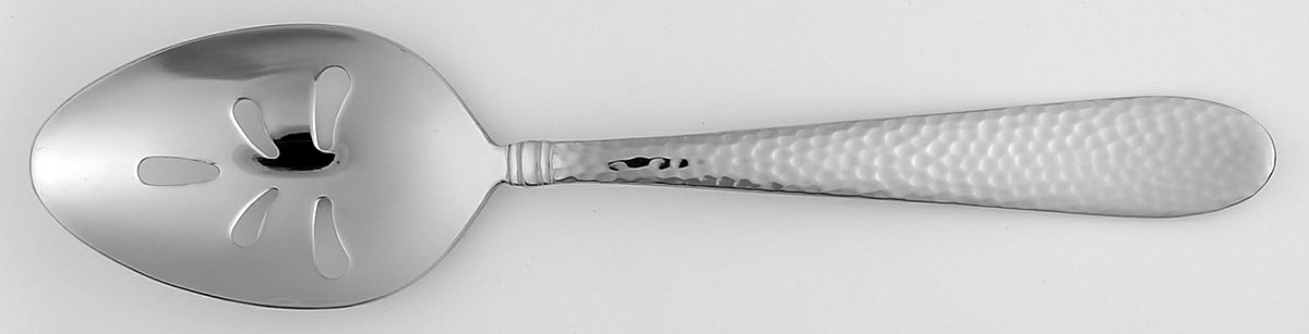 Logan Hammer Ring (Stainless) Pierced Tablespoon (Serving Spoon) by Towle Silver-1