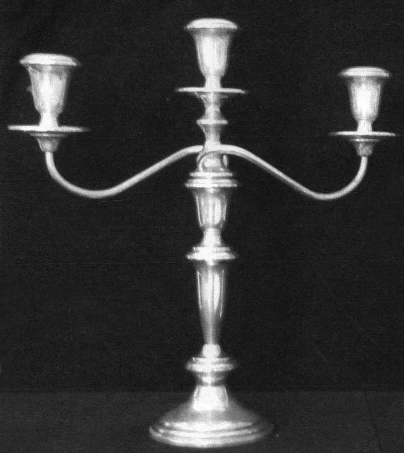 730 (Sterling, Hollowware) 3 Light Candelabra Weighted w/Drip Cups by Towle Silver-1