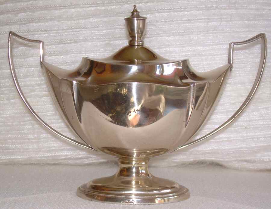 734M128 (Sterling, Hollowware) Sugar Bowl & Lid by Tiffany & CO SILVER-1