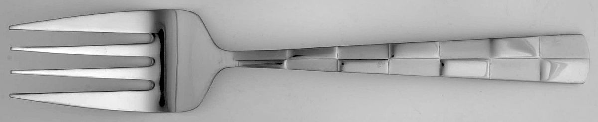 Checkered Frost (Stainless) Medium Solid Cold Meat Serving Fork by Towle Silver-1