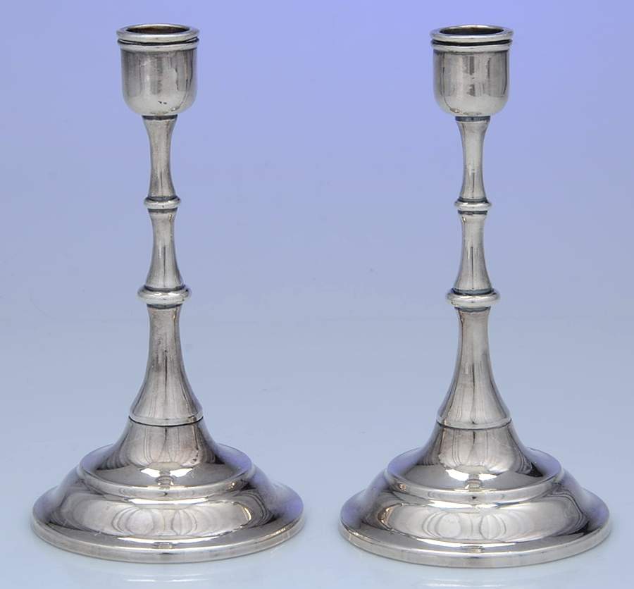 4165 (Silverplate, Hollowware) Pair of 7" Candlesticks by Towle Silver-1