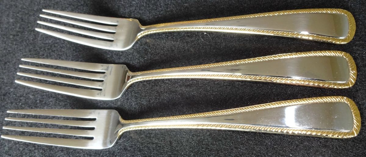 TWS504 (Stainless, Gold Accent) Fork by Towle Silver-1