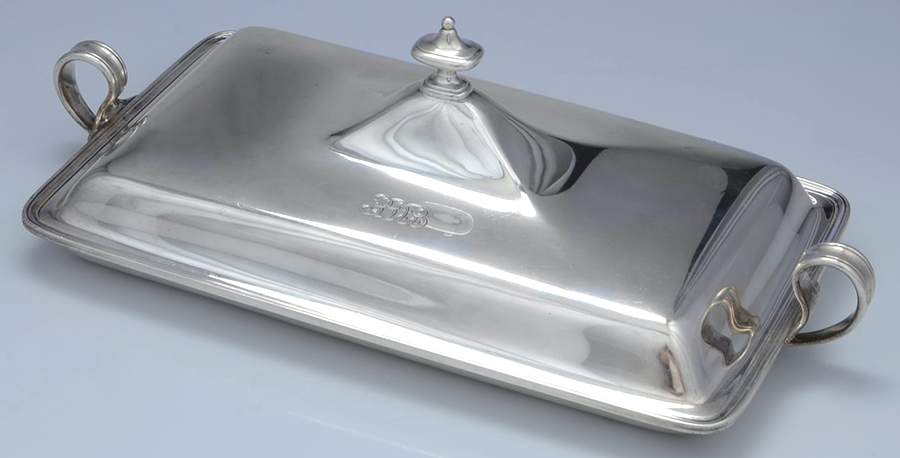 19830 (Sterling, Hollowware) Rectangular Entree Server & Lid by Tiffany & CO SILVER-1
