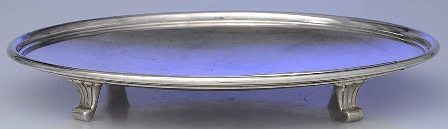 23119 (Sterling, Hollowware) 11" 4 Toed Round Salver by Tiffany & CO SILVER-1