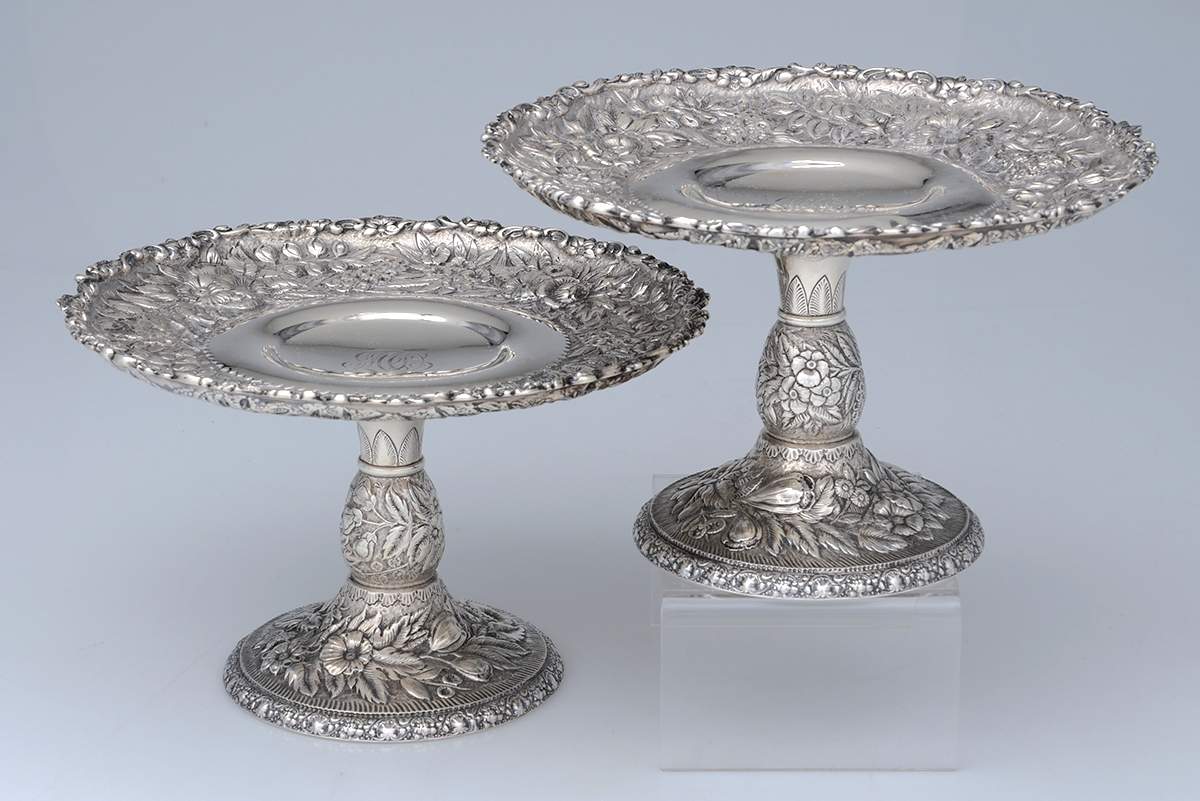 4976 (Sterling, Hollowware) (Set of 2) 5" Height By 9" Width Round Compotes by Tiffany & CO SILVER-1