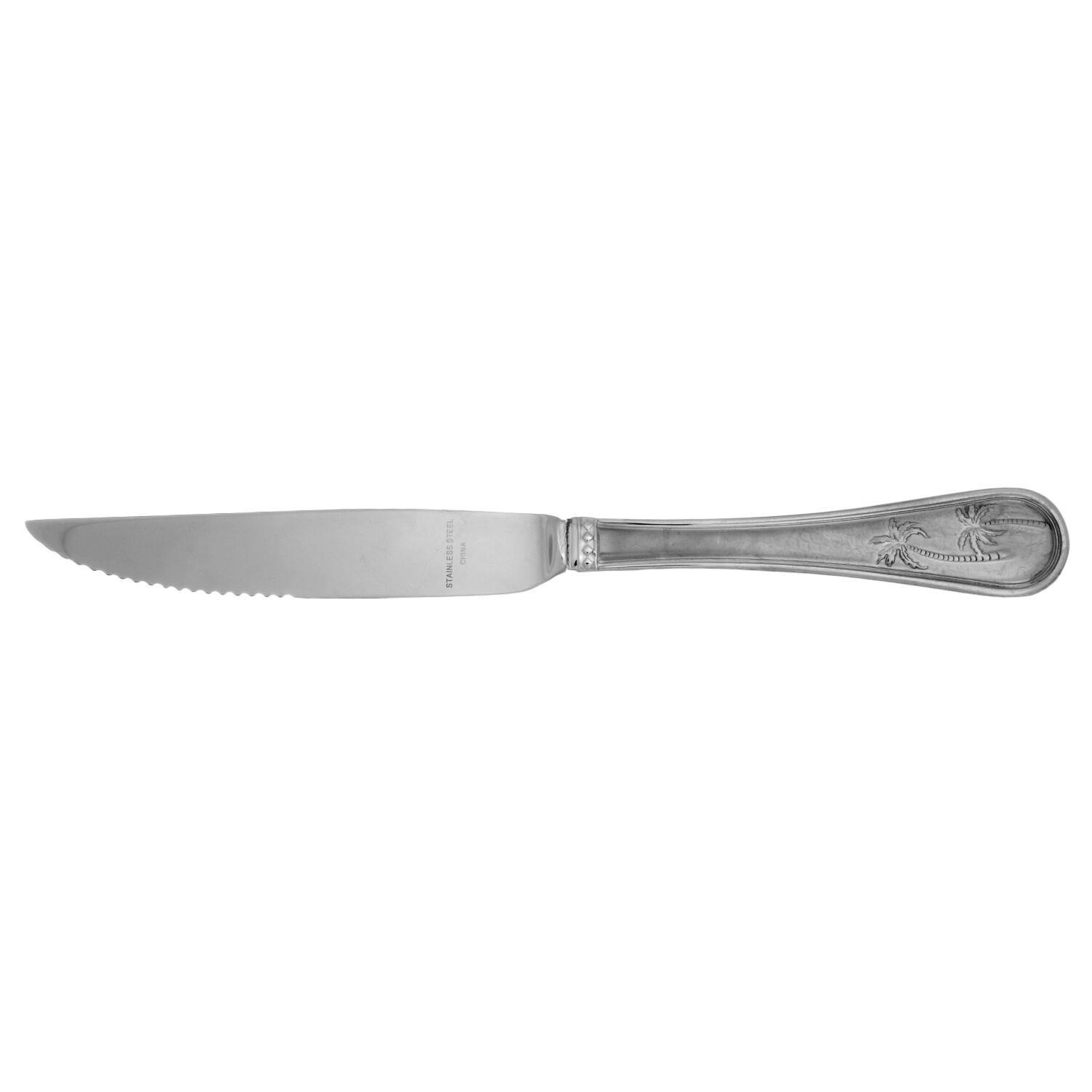 Palm Breeze (Stainless) Steak Knife Individual Hollow, Serrate HC by Towle Silver-1