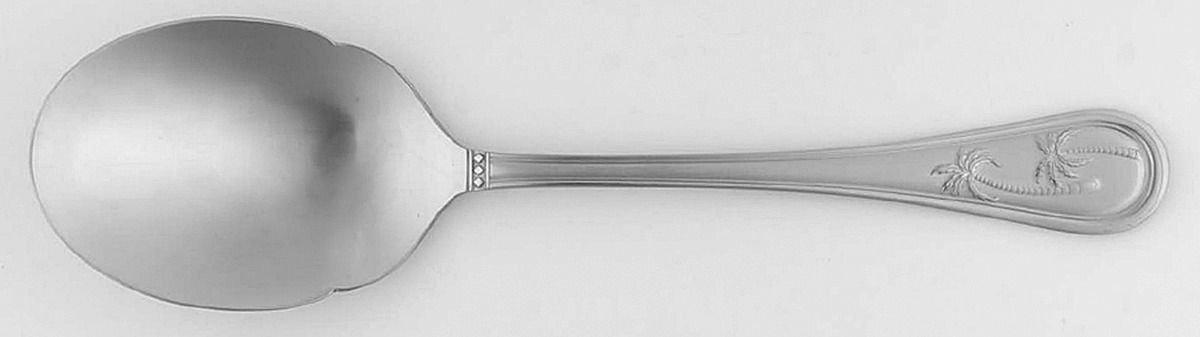 Palm Breeze (Stainless) Solid Serving Spoon by Towle Silver-1