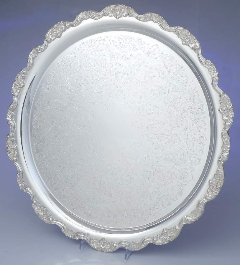 Embassy Classic (Slvp, Hollowware) Round Tray For Punch Bowl by Towle Silver-1