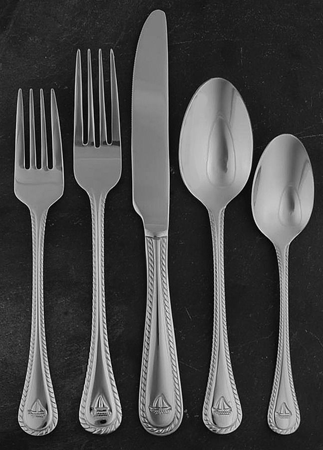 Nautical (Stainless) 40 Piece Estate Set by Towle Silver-1
