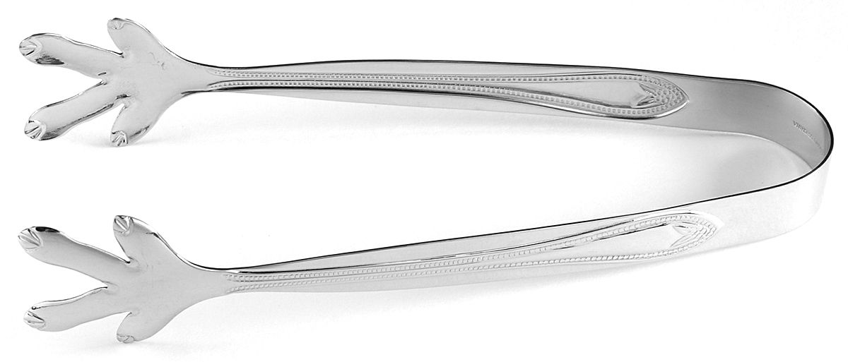 Old World Bead-Pointed Tip (Stainless) Large Ice Serving Tongs by Temp-Tations-1
