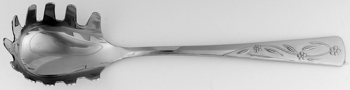 Old World Floral-Flat Tip (Stainless) Solid Pasta Server by Temp-Tations-1