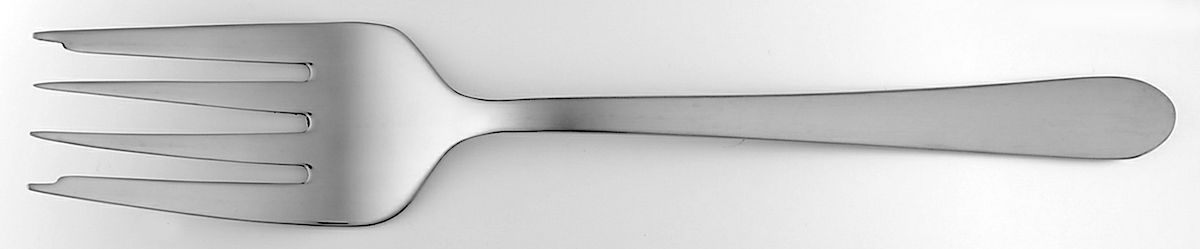 Alexander (Stainless) Medium Solid Cold Meat Serving Fork by Towle Silver-1